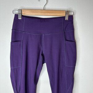 HeathYoga Purple Stretch Pockets Activewear Yoga Pants Leggings Size S